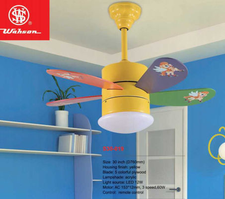 Свет потолочного вентилятора Dimmable красочный деревянный 36 дюймов приостанавливал установленный для виллы гостиницы