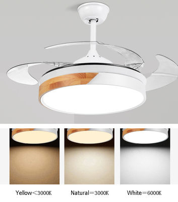 потолочный вентилятор лезвия 42inch 220v Retractable Кристл спрятанный потолочным вентилятором со светом
